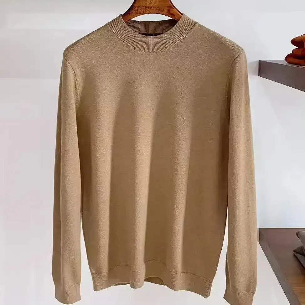 

Italian LP embroidered old money style men's crew neck knitted long-sleeved casual sweater