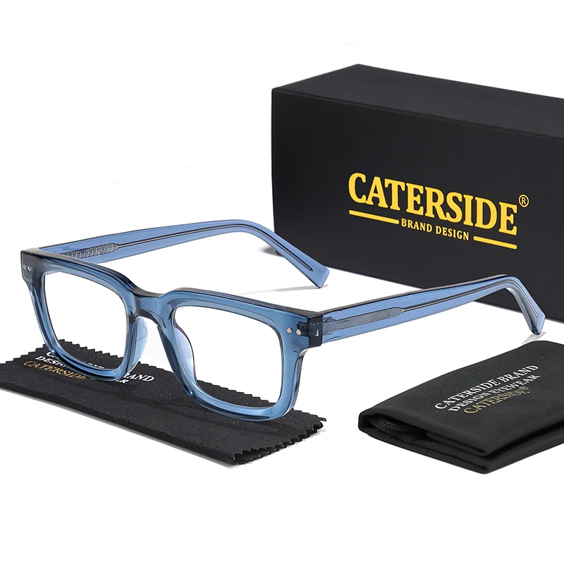 

CATERSIDE Новые модные мужские и женские очки с защитой от синего света, простая квадратная оправа, декоративная оптическая оправа с толстыми краями