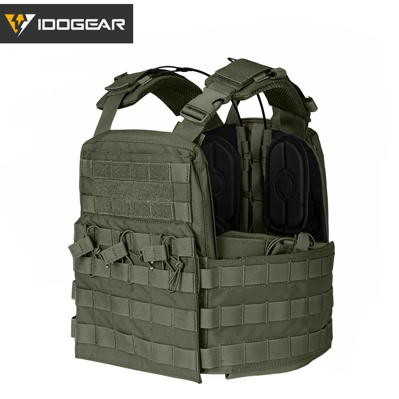 IDOGEAR Molle Cherry Plate Carrier  Tactical CPC Vest  Body Armor Combat Carrier Genuine  Black Brown 3313