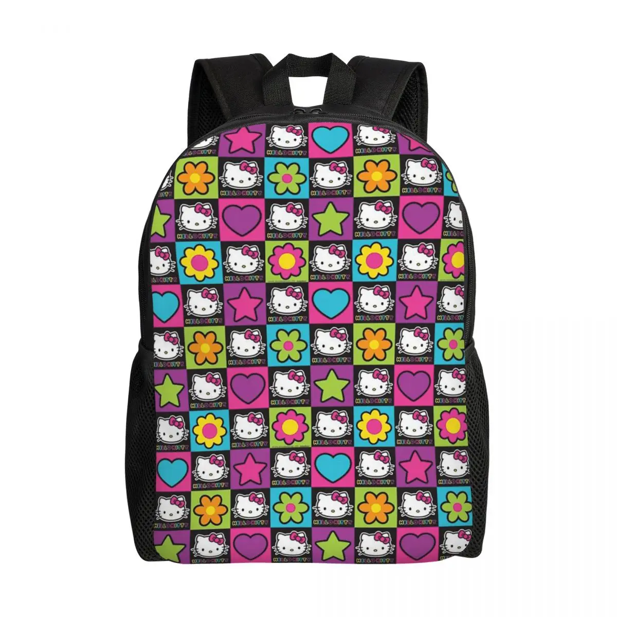 

Custom Hello Kitty Cat Animes Backpack for Girls Boys Anime School College Travel Bags Men Women Bookbag Fits 15 Inch Laptop