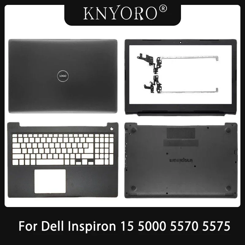 

New For Dell Inspiron 15 5000 5570 5575 Laptop LCD Back Cover Front Bezel Hinges Palmrest Top Case Bottom Case Black 01JPXK