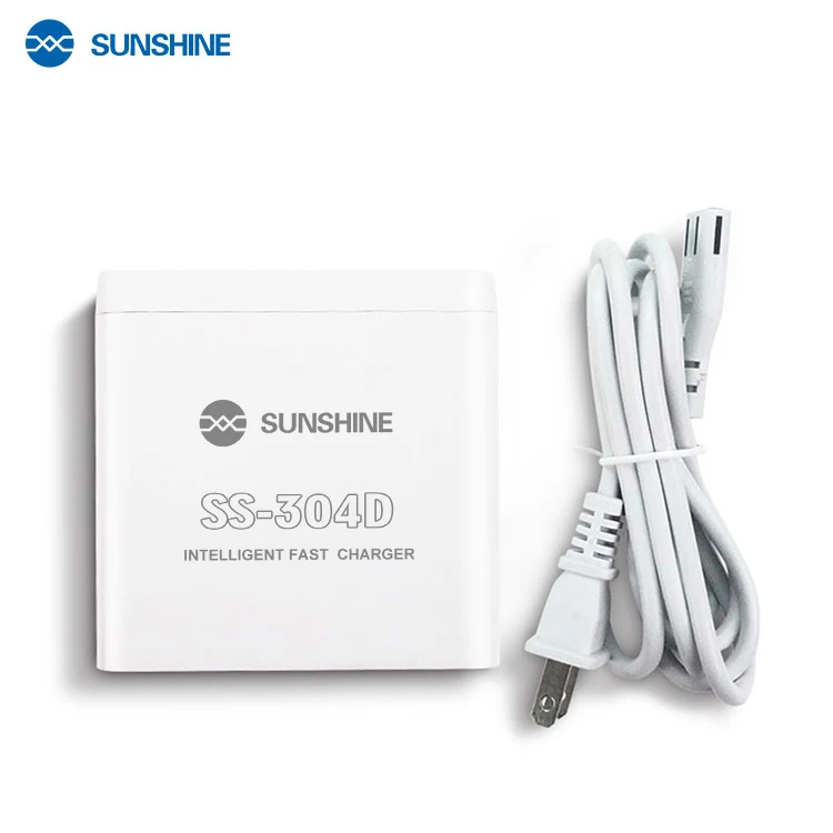 SUNSHINE SS-304D 6 port usb intelligent led display charger is suitable tool for all mobile phones, tablets, iPhone, Samsung ml