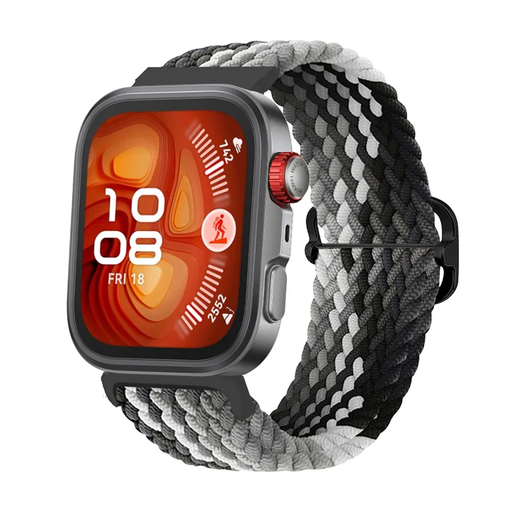 

Elastic Bands for Huawei Watch Fit 3/Fit 4/Fit 4 Pro Band, Slide Buckle Nylon Woven Strap