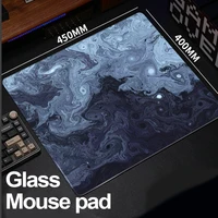 Alfombrilla de ratón de cristal artístico Line Art, superficie templada dura XXL para juegos y deportes FPS, alfombrilla de escritorio para juegos ultrasuave fotovoltaica