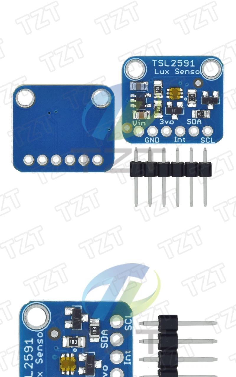 1/3 Stück TSL2591 IIC I2C Lichtsensor-Breakout-Modul mit Hohem Dynamikbereich, Digitaler LUX-Sensor TSL25911FN 3,3V 5V DIY Elektronik – Detail 4