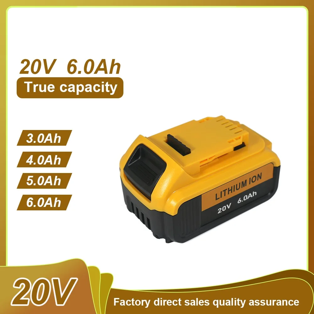 

18V 6.0Ah Replacement Battery DCB200 for Dewalt DCB180 DCB181 DCB185 DCB206 Rechargeable Lithium Batteries Power Tools