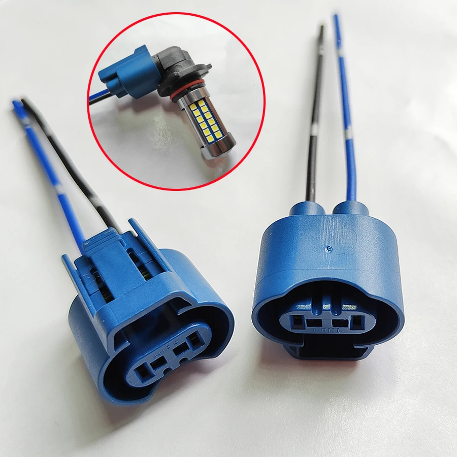 2 sztuk oryginalny 9005 HB3 złącze wtykowe Adapter wtyk żeński podstawa przedłużenie kable w wiązce do reflektorów samochodowych/lampy przeciwmgielnej