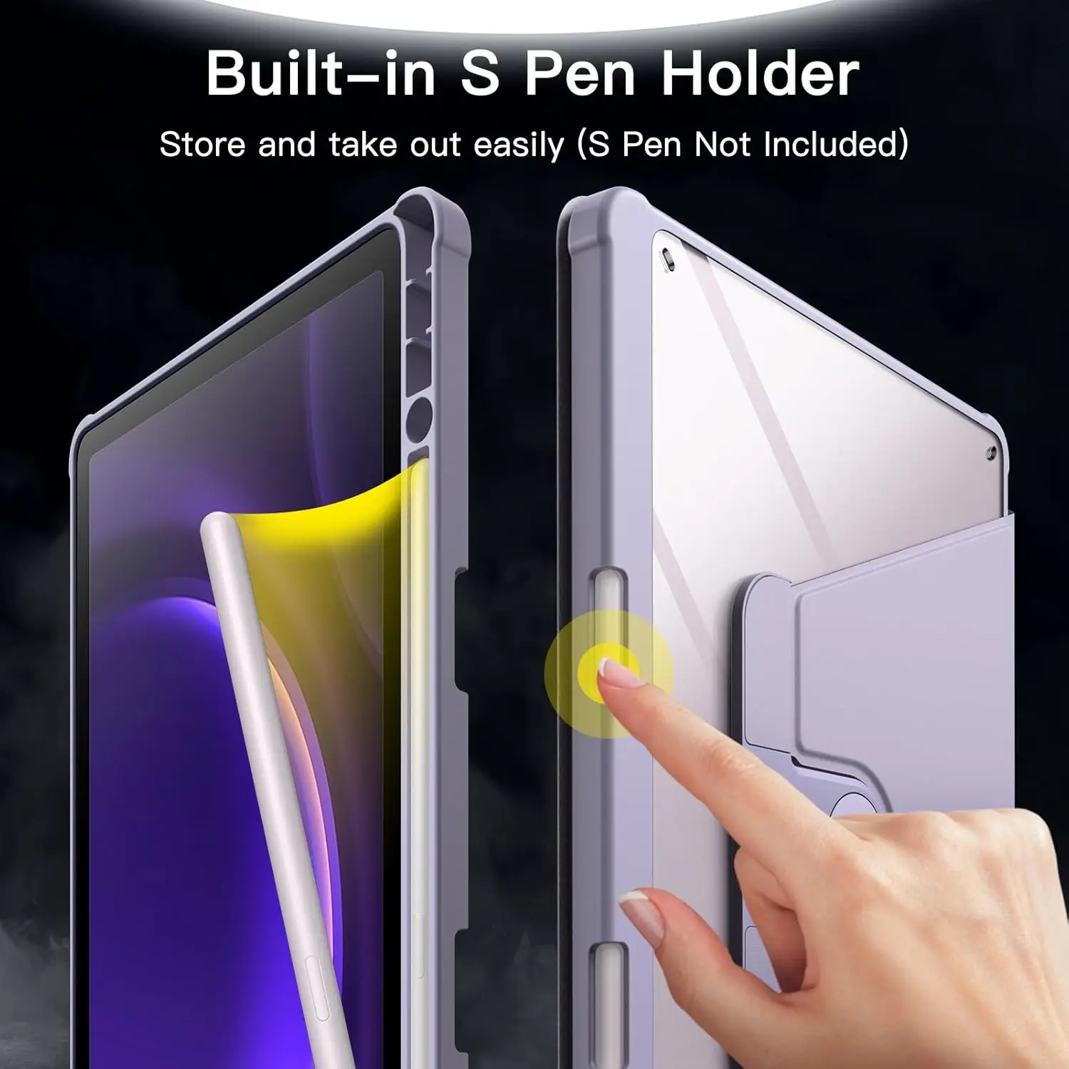 For Samsung Galaxy Tab S10 FE/S9 FE 10.9inch/Galaxy Tab S9 11inch Case with Pen Holder 360 Degree Rotation Stand Auto Wake/Sleep