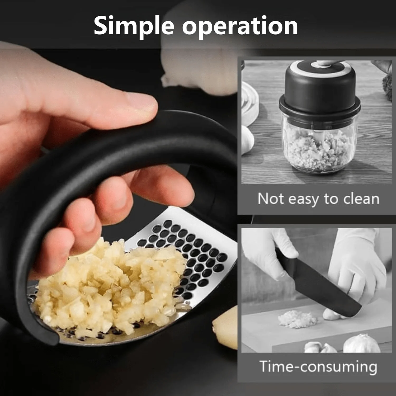 ที่บดกระเทียมสแตนเลสแบบใช้มือ  - Kitchen Gadgets Garlic บทวิจารณ์และราคา