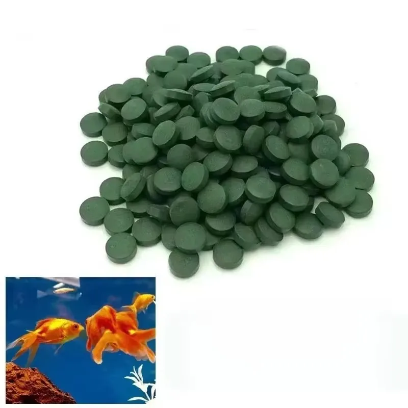 100/500/1000 Piezas de Tabletas de Espirulina de Alta Pureza, Enriquecimiento de Algas Espirales, Alimento Favorito para Mascotas, Peces, Camarones Rojos Cristalinos, Alimento para Peces