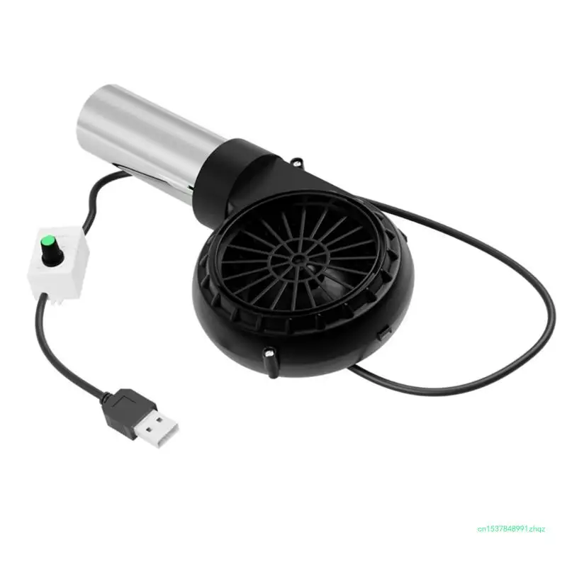 USB5V BBQ Blower With USB Cable Handheld Fan Bellows For Outdoor Cooking