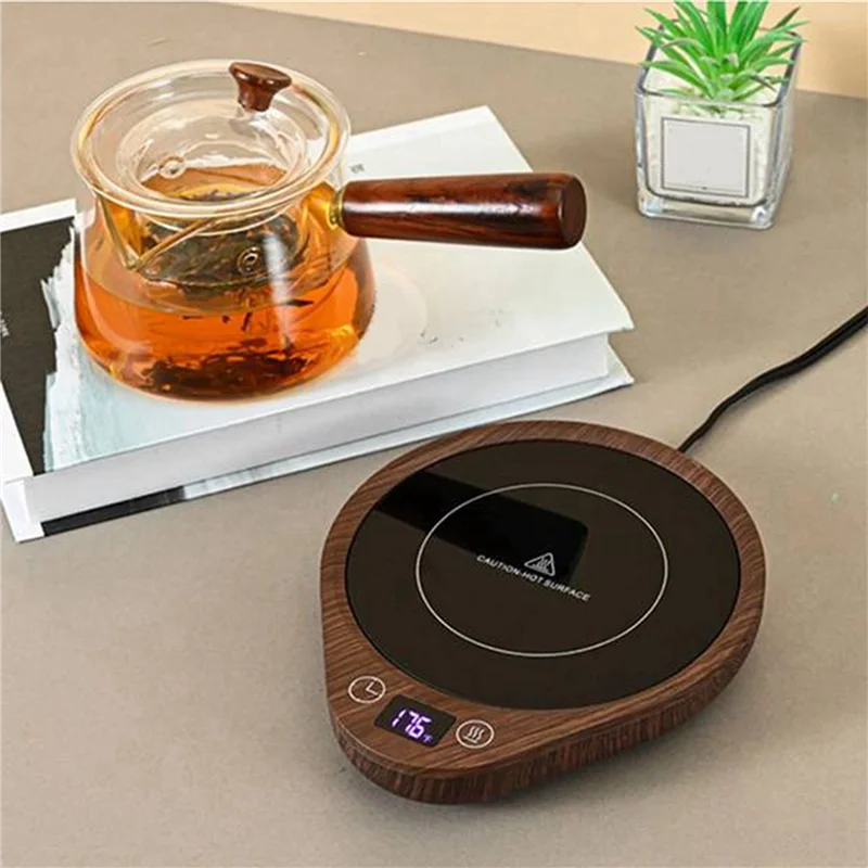 

A01F-Mug Warmer, Coffee Warmer & Cup Warmer For Desk With 3 Temperature Settings, Coffee Mug Warmer With Timer UK Plug