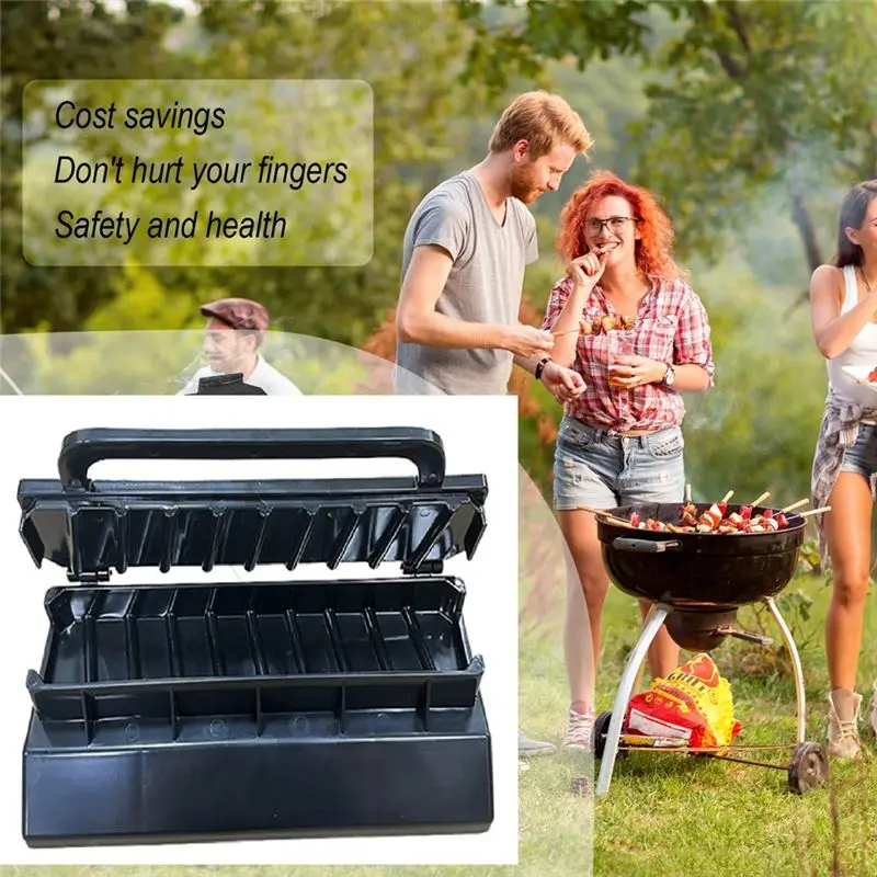 A20I Large Kebab Maker Press, Black Plastic Kabab, Manual Kabob Mould, Kabob Maker Barbecue Skewers