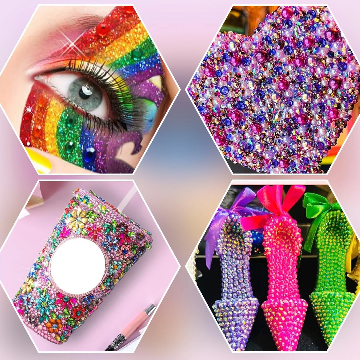 4500 Stück Diamanten für Bastelarbeiten, 3mm Kristalle Strass, Flache Glitzer-Edelsteine Nagel-Diamanten Strass für Kleidung Accessoires DIY – Detail 12