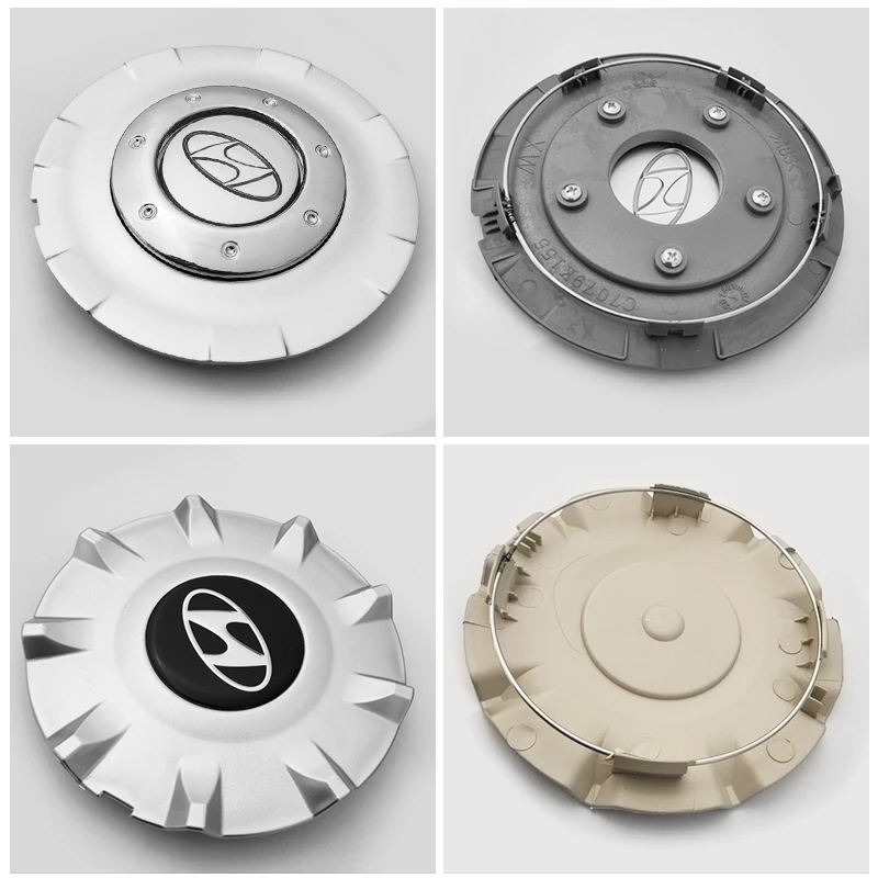 4 قطعة عجلة السيارة غطاء مركز محور يغطي شارة Hubcap لشركة هيونداي I10 I20 I30 I40 IX20 IX35 توكسون سوناتا إلنترا اكسسوارات السيارات
