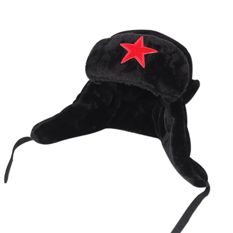 Berretto da ciclismo invernale antivento Paraorecchie femminili Cappello di cotone caldo Cappello da esterno a cinque punte Colbacco Nord-Est Cappello di protezione dal freddo invernale