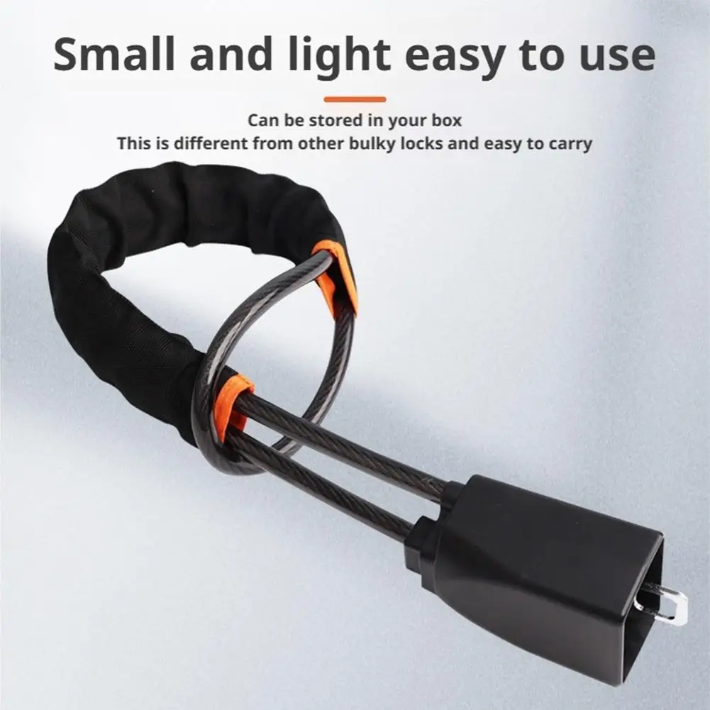 Blokada kierownicy samochodowej z 2 kluczami, uniwersalna blokada klamry pasa bezpieczeństwa, blokada linki stalowej, blokada linki stalowej, zabezpieczenie samochodu