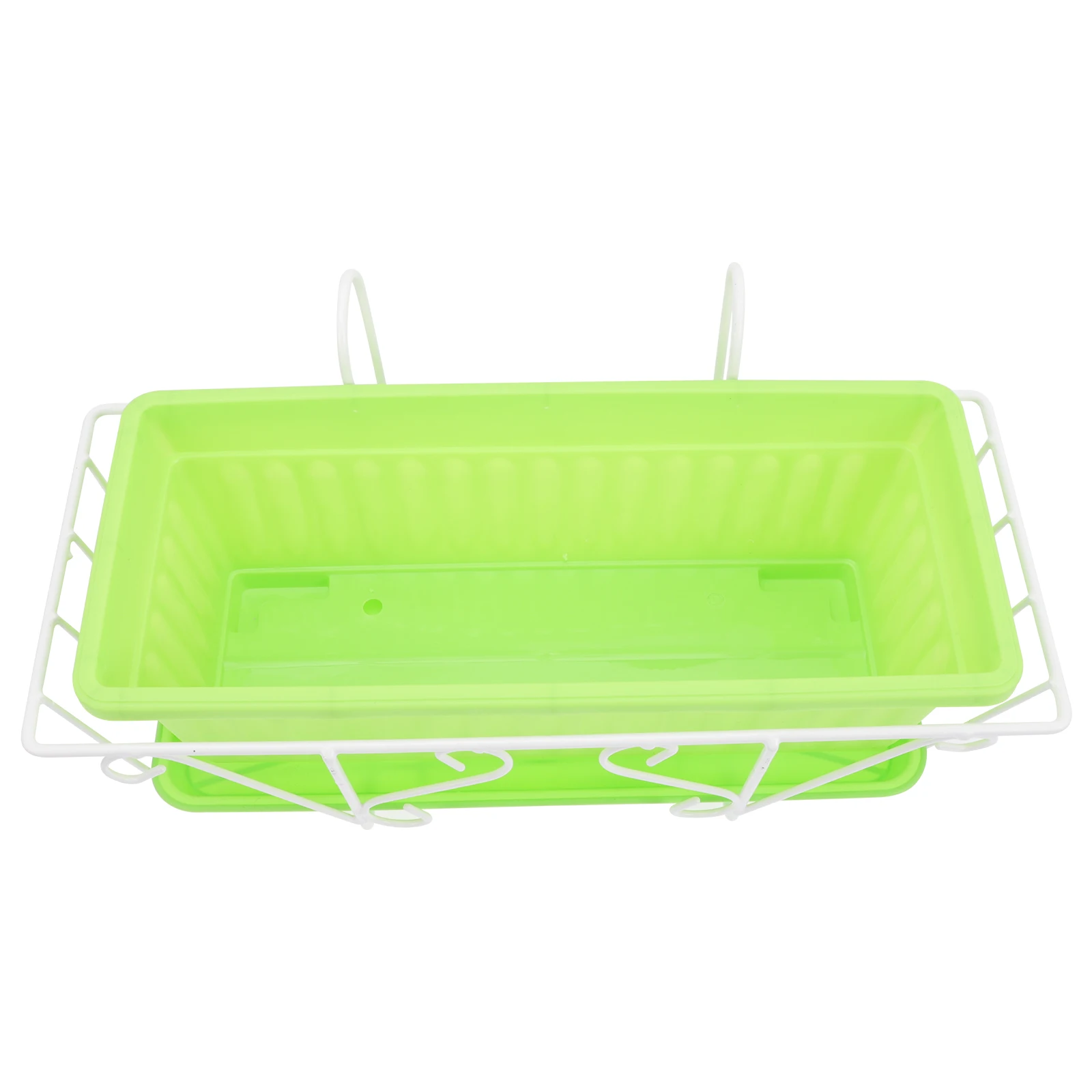 

1 Set Hanging Flowerpot Set Thickened Vegetable Growing Container With Rack Balcony Courtyard Planter Box Durable Garden Supply