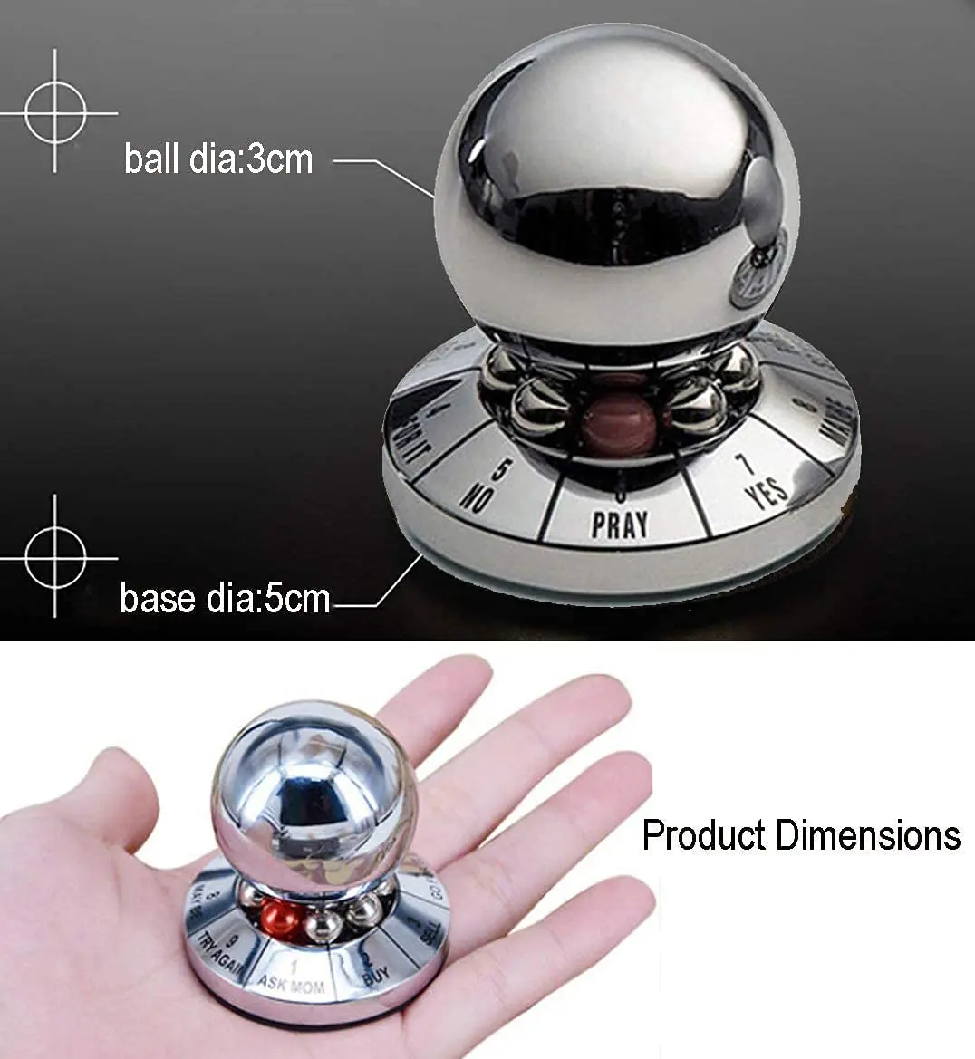 

Metal decision ball spinner, rotating decompression toy, office desk moving toy, creative fingertip gyroscope