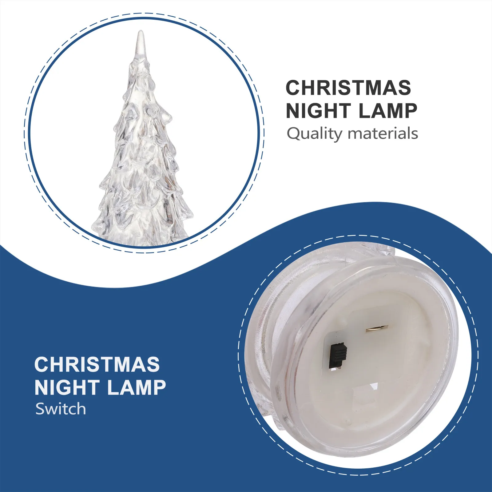 

Набор из 6 рождественских ночников с дизайном в виде елки, разноцветные безопасные светильники для праздничного декора внутри и снаружи помещений, рождественские ночники