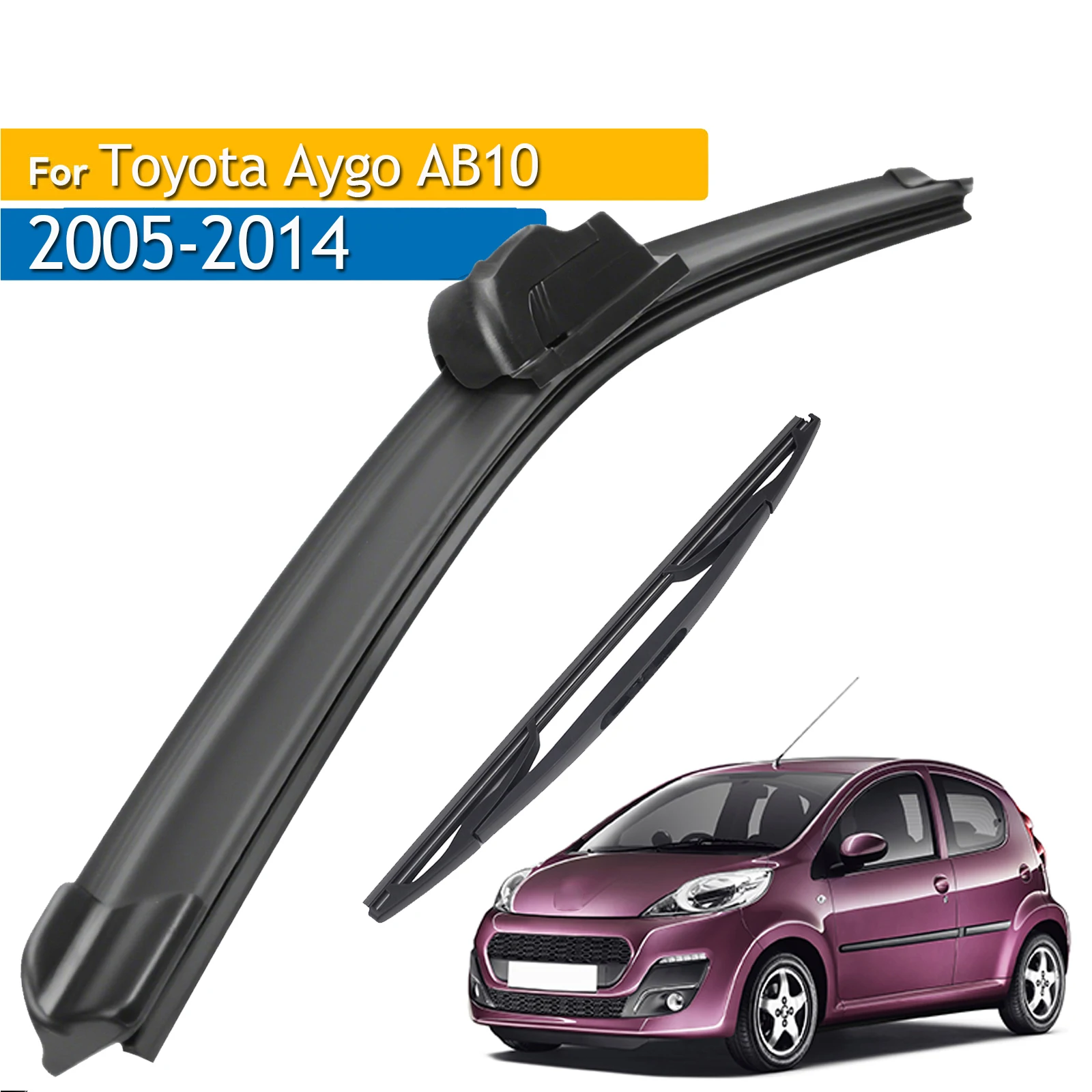 Erick's Tergicristallo Anteriore e Posteriore Spazzole Set Kit Per Toyota Aygo AB10 2005 - 2014 Parabrezza Parabrezza Finestra Auto Spazzole 26 "12"
