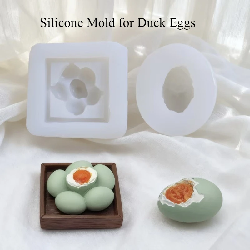 Duck Egg Shape Silicone Mold/Three-dimensional Salted Duck Egg/handmade DIY Gypsum Soft Clay Ultra-light Clay Cartoon Molds