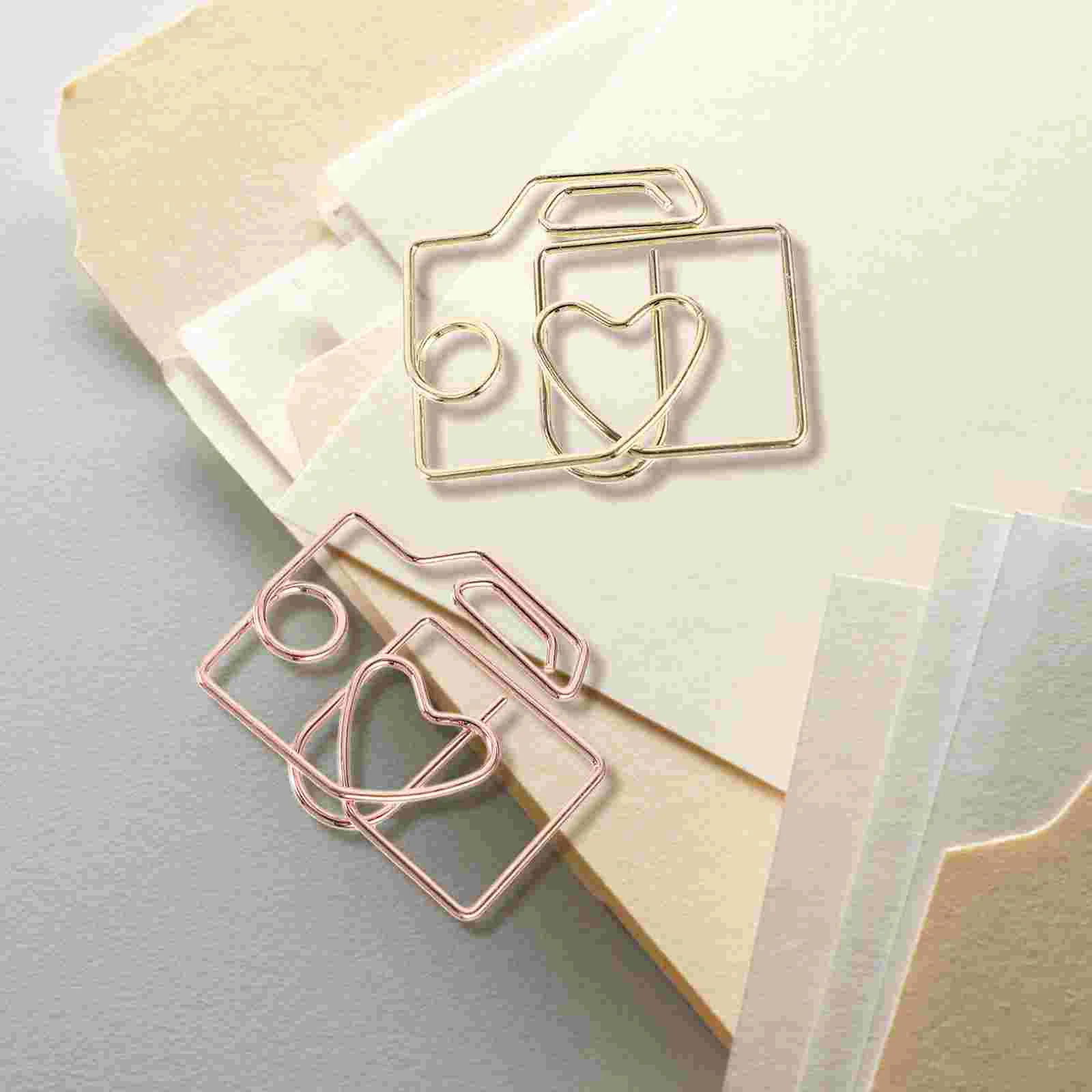 20 Pcs Metal Mini Paper Clip Clips Small Craft Novelty File Lovely Decorative Room
