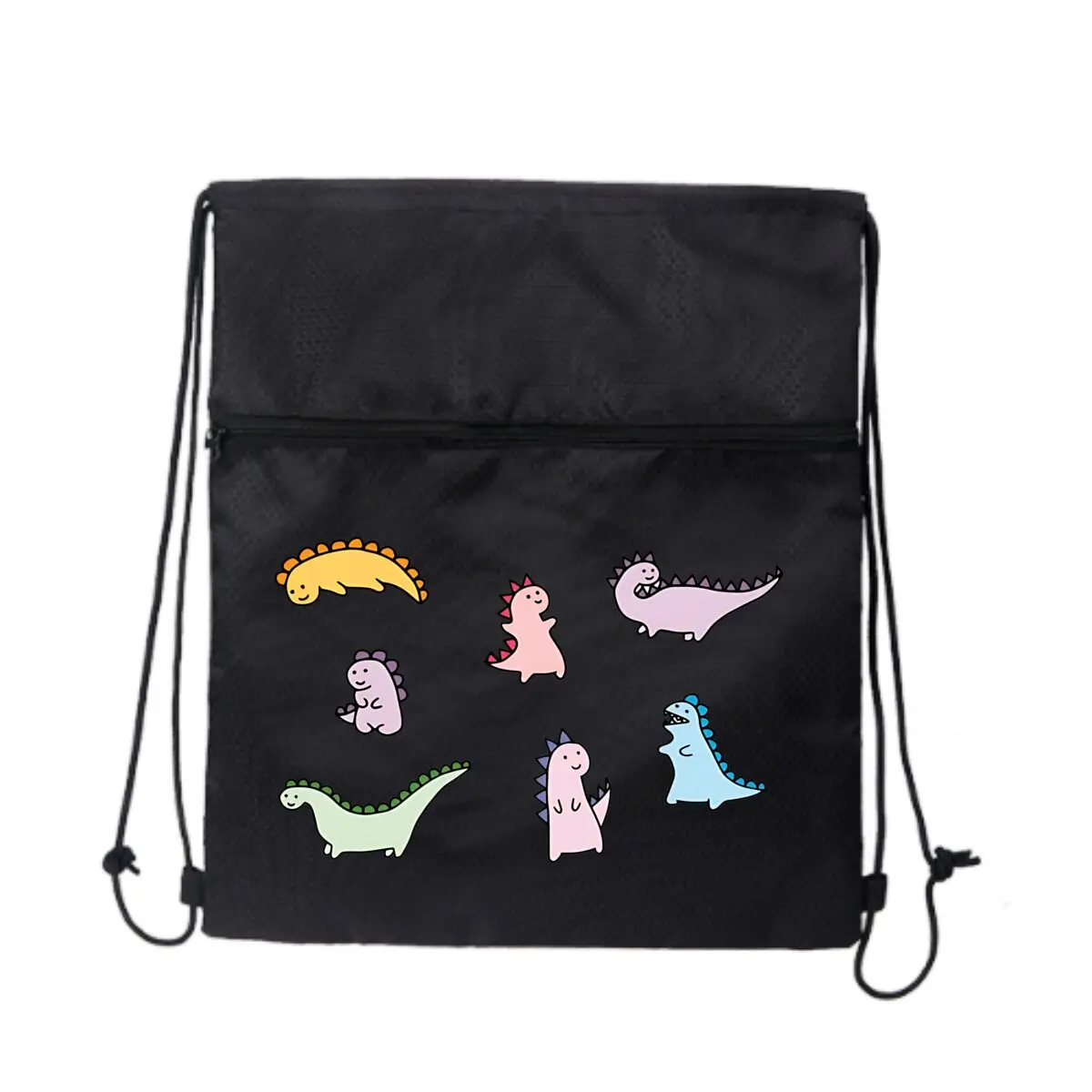 

Милые мультяшные динозавры, черные сумки на шнурке, рюкзак на шнурке для занятий спортом, путешествий в тренажерном зале
