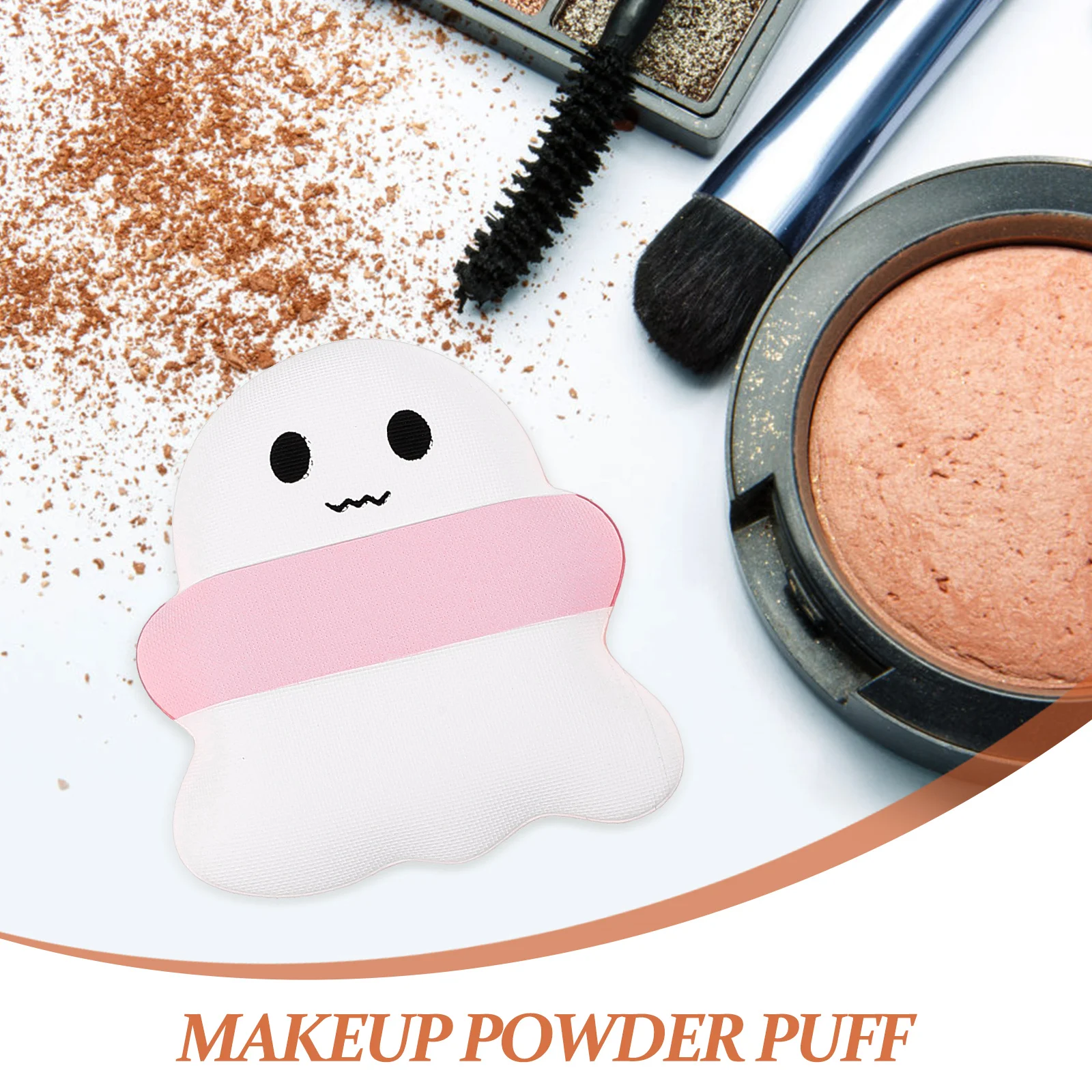 3 قطع من بودرة مكياج كرتونية ناعمة للوجه منتفخة إصبع صغيرة مع حزام لعيون جناح الأنف مريحة