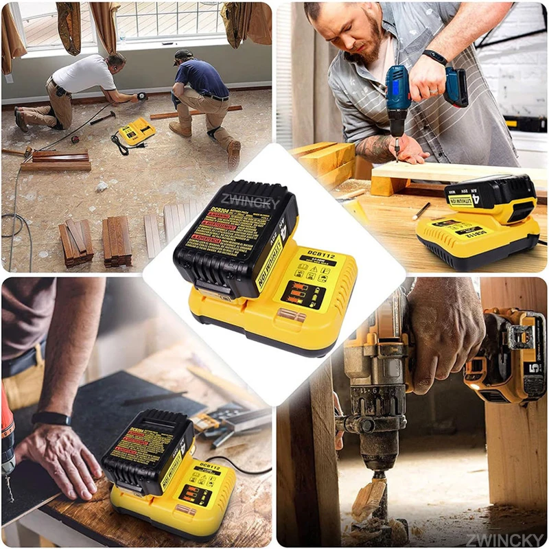 

For Dewalt 10.8V 14.4V 18V 20V Lithium Battery Charger With LED Indicator DCB112 Battery Charger for Dewalt DCB140 DCB183 DCB205