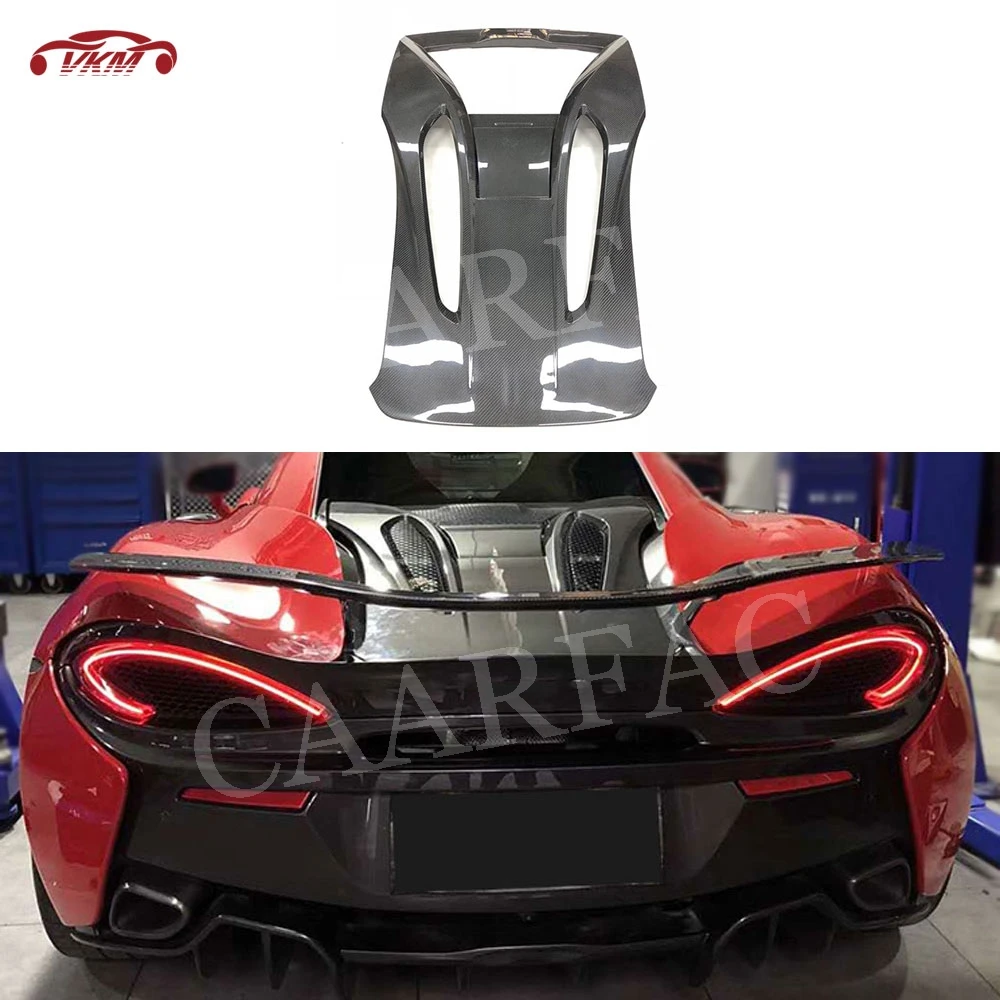 

Dry Carbon Fiber Car Rear Boot Cover Roof Tail Trunk Trim Cap For McLaren 540C 570S 570GT O Style Body Kit