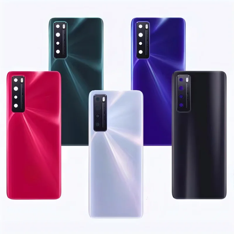 Carcasa trasera para Huawei Nova 7 Pro JER-AN10, cubierta de batería de vidrio de 6,57 pulgadas, reparación de puerta trasera, funda trasera de teléfono con lente de cámara