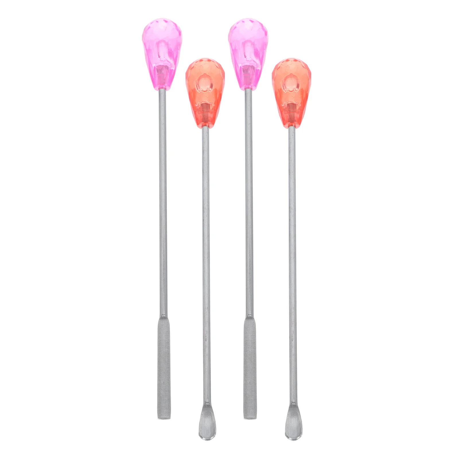 

4 шт., ложки для смешивания из нержавеющей стали, стержни для перемешивания пигментов для татуировки, пудра для бровей, набор инструментов, многоразовые аксессуары для татуировки, пигмент