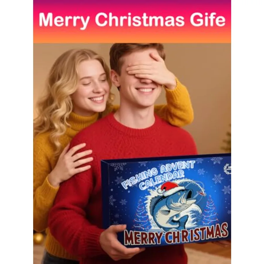 Fishing Advent Calendar 2025 for Adults: 24 Days of Fishing Lure Accessories Surprises Perfect Gift for Fish Enthusiasts Dad Br