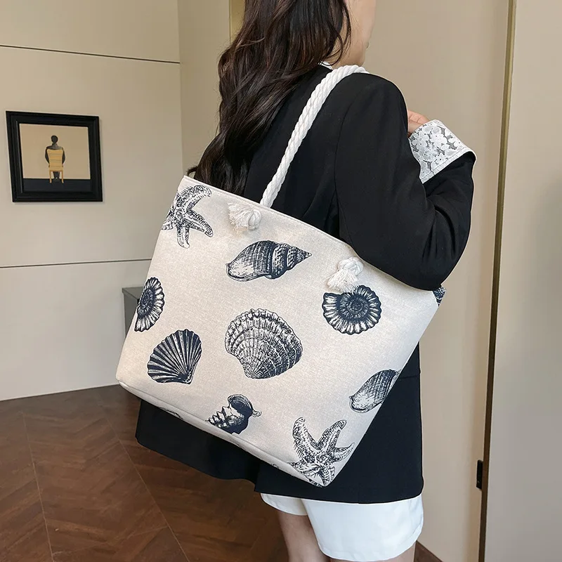 حقائب كتف نسائية يابانية بسيطة ومتعددة الاستخدامات حقائب يد قماشية هاراجوكو ذات سعة كبيرة حقائب يد جديدة محمولة للفتيات #1