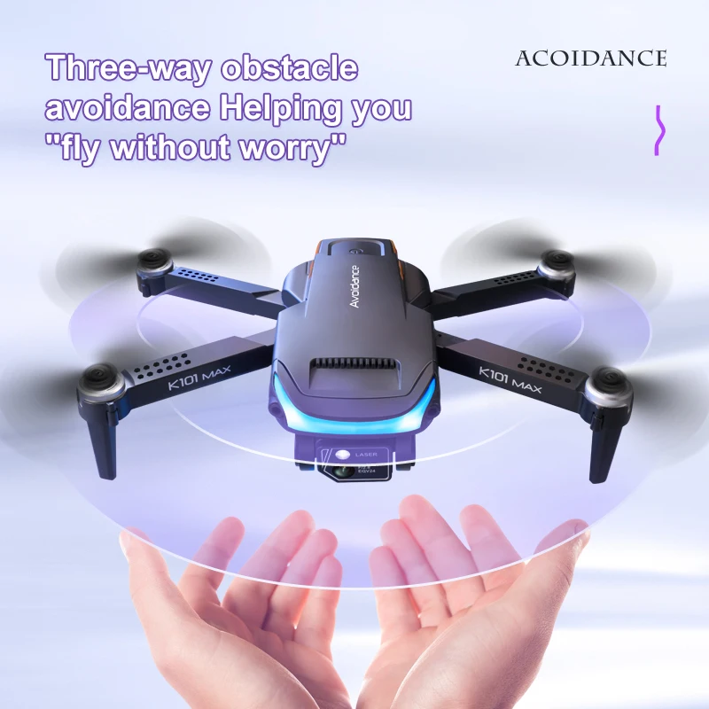 Professional Long Distance Control Visual Positioning 4K HD Brushless Motor FPV RC Quadcopter K101 MAX Smart Drone