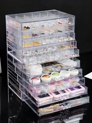 Nail UV Gel Polish Storage Box Manicure Extension Varnishes Holder Acrylic Transparent Drawer Storage Box Nail Art Jewelry Case