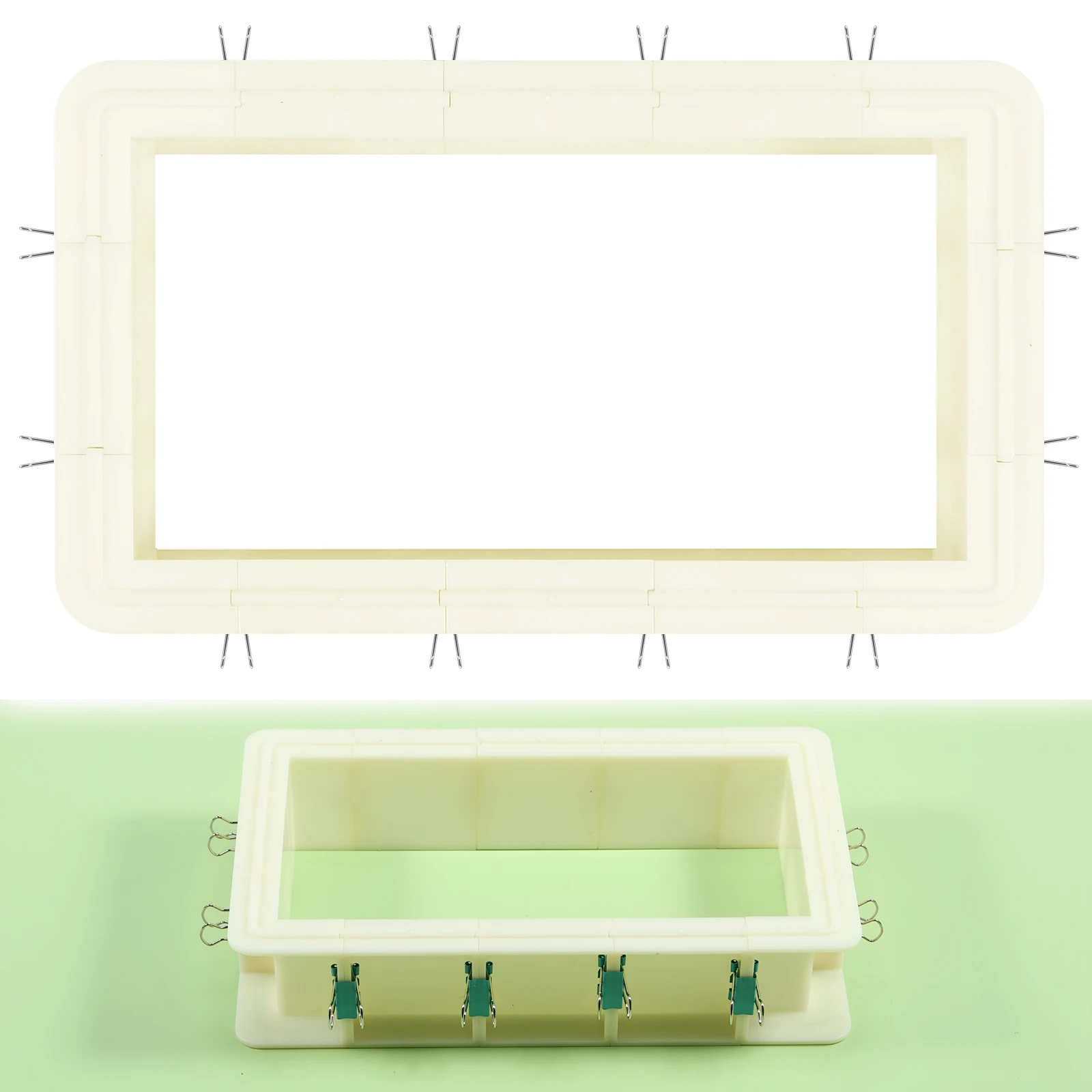 

Adjustable Mold Housing Kit Reusable Silicone Mold Housing Kit Free Combination Mold Housing Kit Plastic Housing Frame for DIY