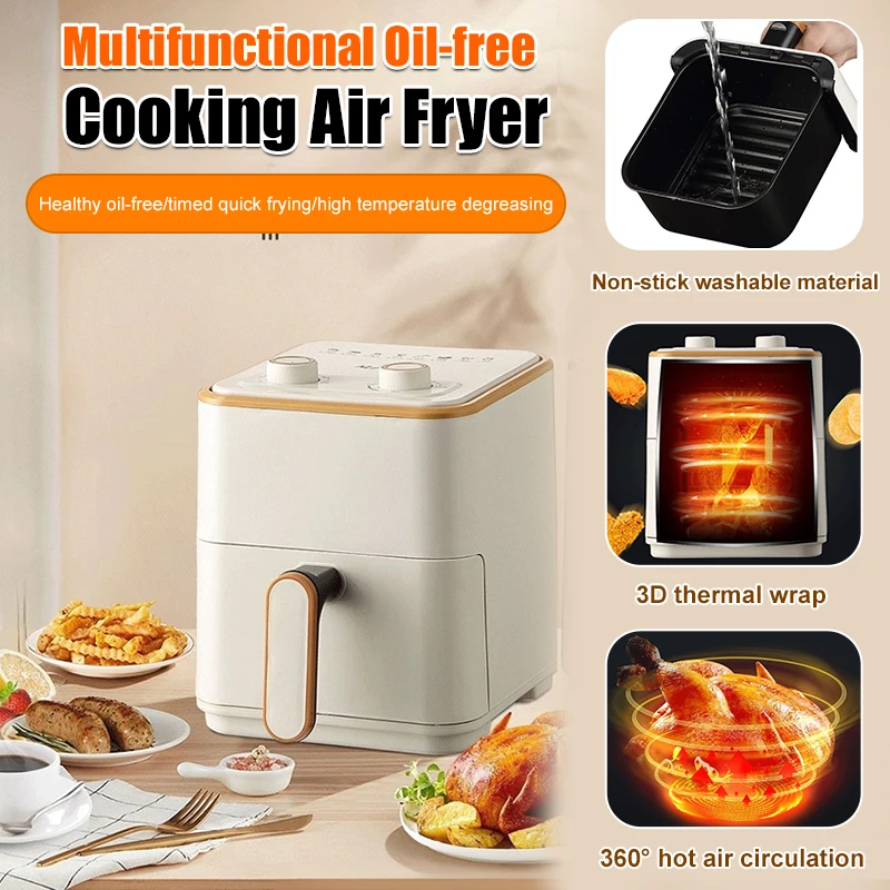 Home Multifunctional Electric Fryer Cooking Large Capacity Smart OilFree French Fry Machine Oven