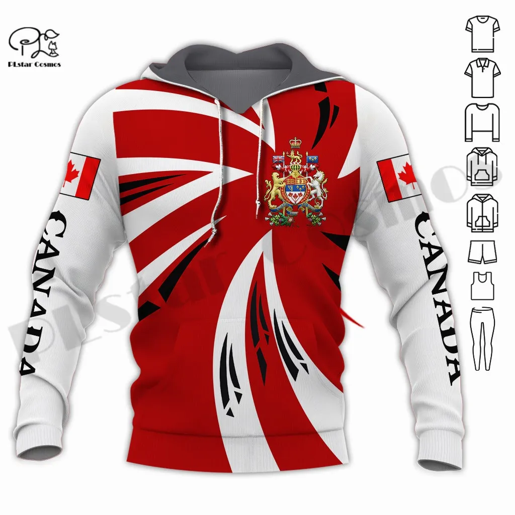 PLstarCosmos 3Dprint Newest Proud Canada Flag Maple Leaf Funny Streetwear Harajuku Causal Unique Unisex Hoodies/Sweatshirt/Zip 1