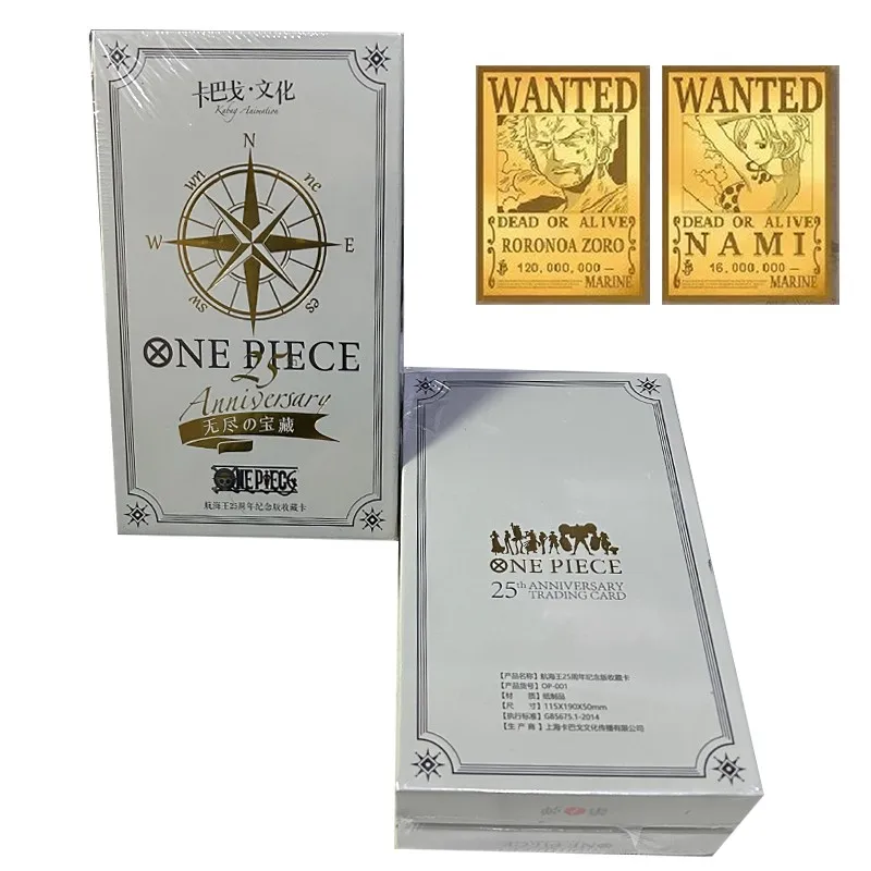 Kabag One Piece Collection Card 25th Anniversary Rare Cartas Luffy Roronoa Sanji Nami Tcg Game Cards For Birthday Gift