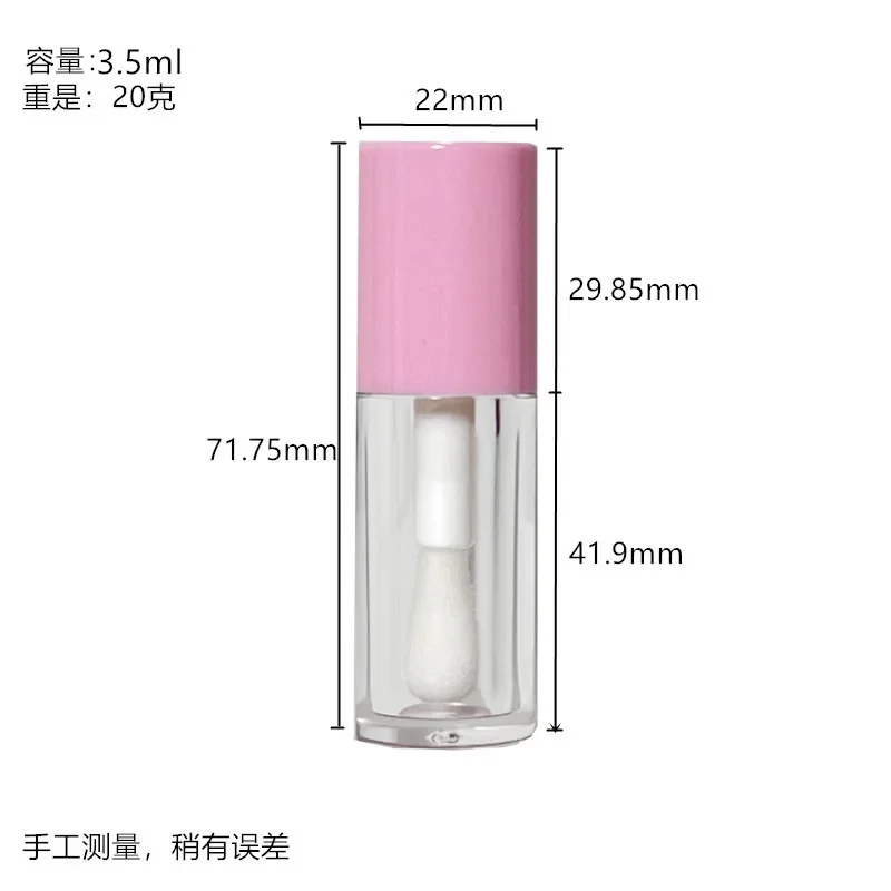 10/30/50pcs 3.5ml Lip GlazeTube Vuoto Piccolo Rotondo Grande Spazzola Asta Grande Testa della Spazzola Lip Gloss Eyeliner Occhio Tubo Nero All'ingrosso