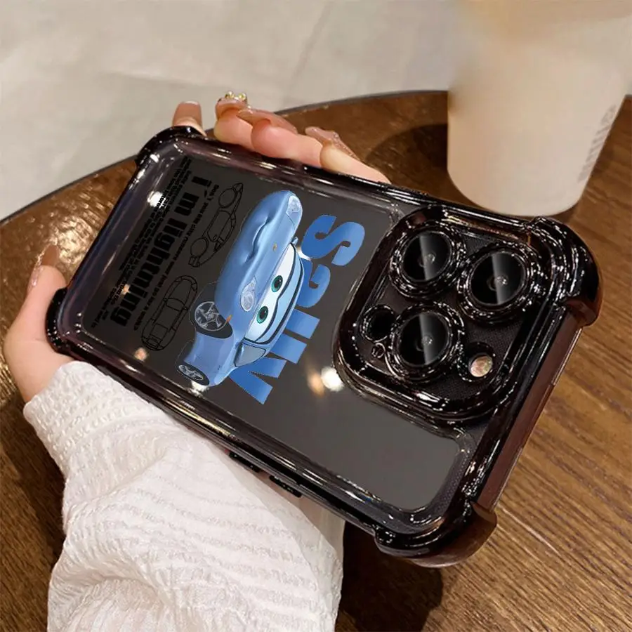 กรณีสําหรับiPhone 13 15 Plus 12 14 16 Pro Max 11 16 + ฝาครอบโทรศัพท์นุ่มSally Lightning McQueen
