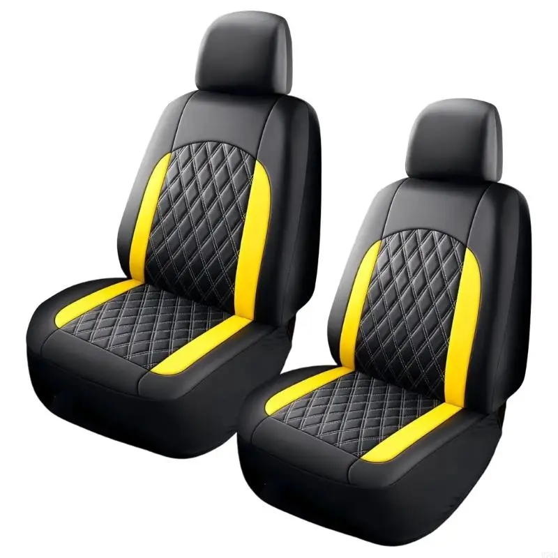 M76E Set mit 2/4/9 PU-Leder-Autositzbezügen, modisches Design für Familienfahrzeuge, SUVs – Detail 3