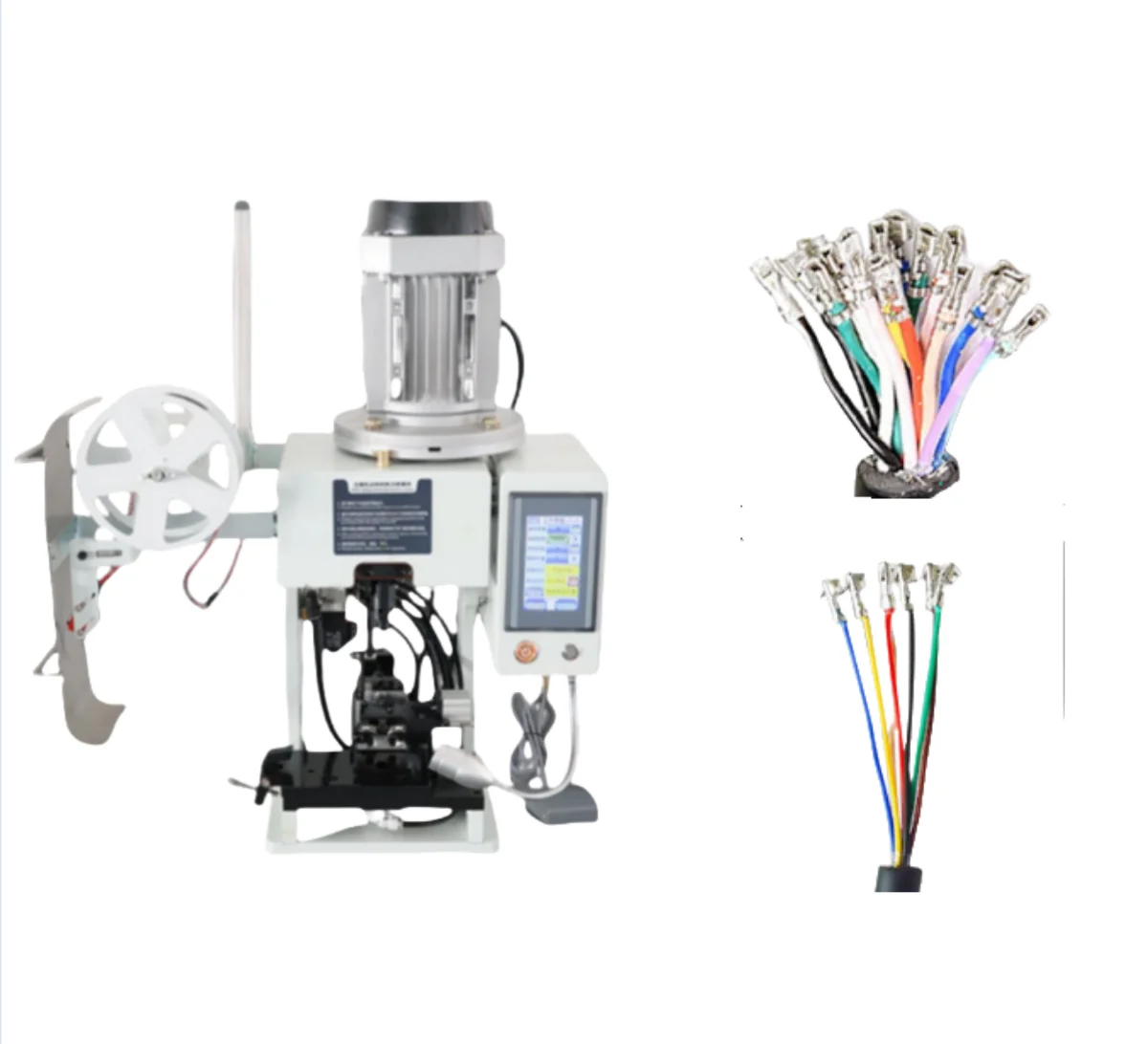 Touch Screen Model /Button Type Stripping and Crimping Machine for Multi-core Flat Cable Such As Headphone Audio USB Power Cable