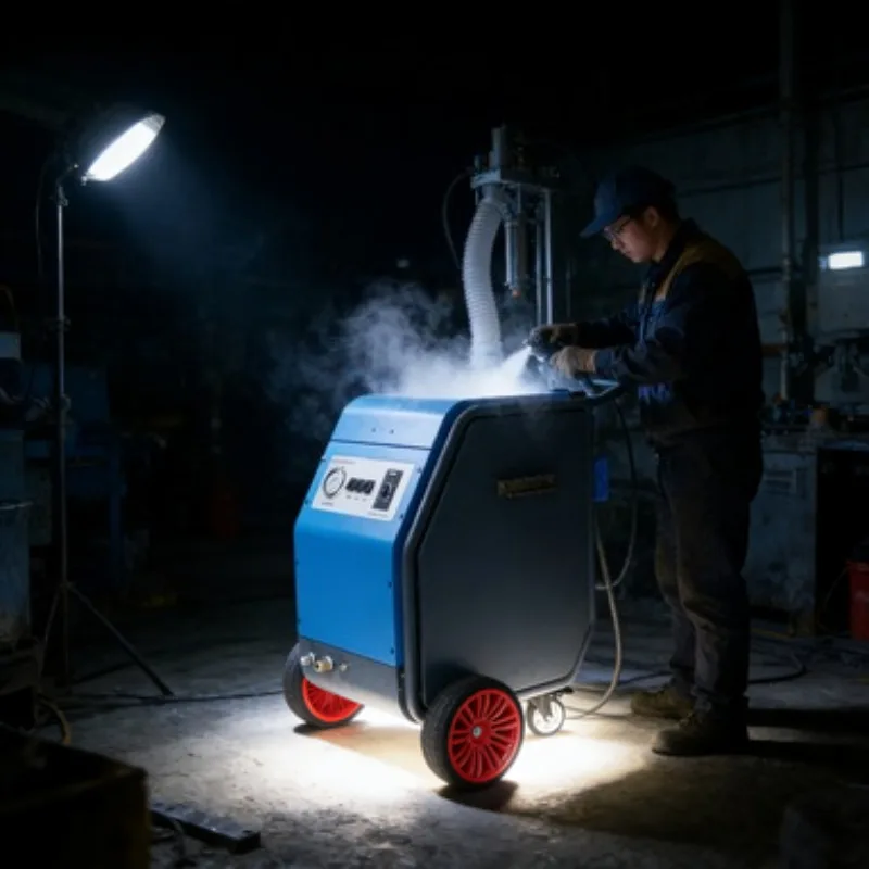 Heavy Duty Dry Ice Blasting Machine Portable Industrial Cleaner for Paint Grease Rust Removal