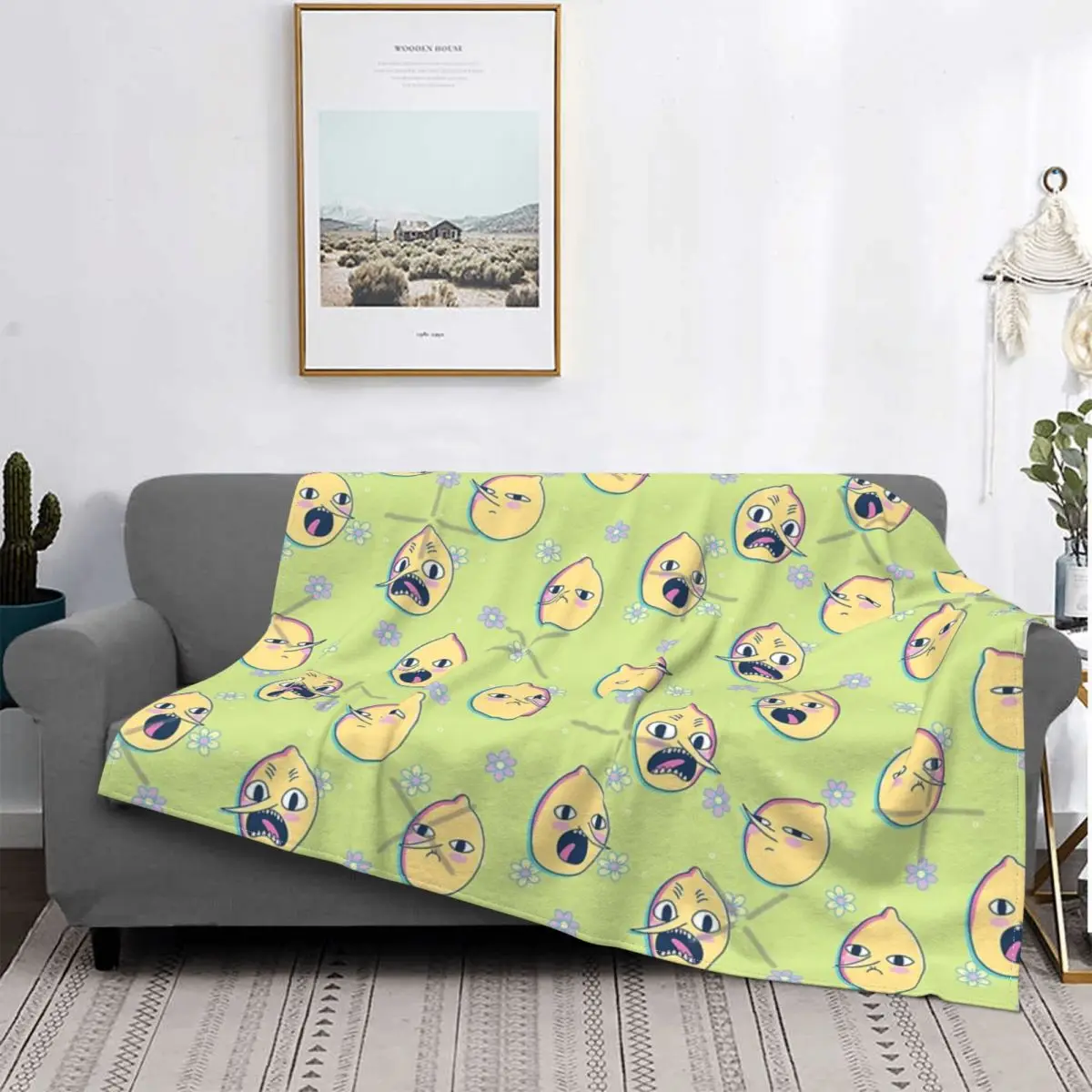 Earl Of Lemongrab Adventure Time Blanket Bedspread On The Bed Throw Fluffy Soft Blankets For Double Bed Hairy Winter Bed Covers