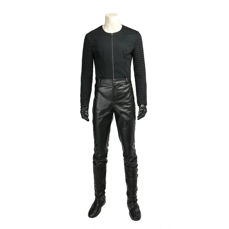 Nero Kylo Ren Mantello Top Pantaloni Cintura I oggetti individuali sono venduti Costumi su misura per feste di Halloween tt;t74g