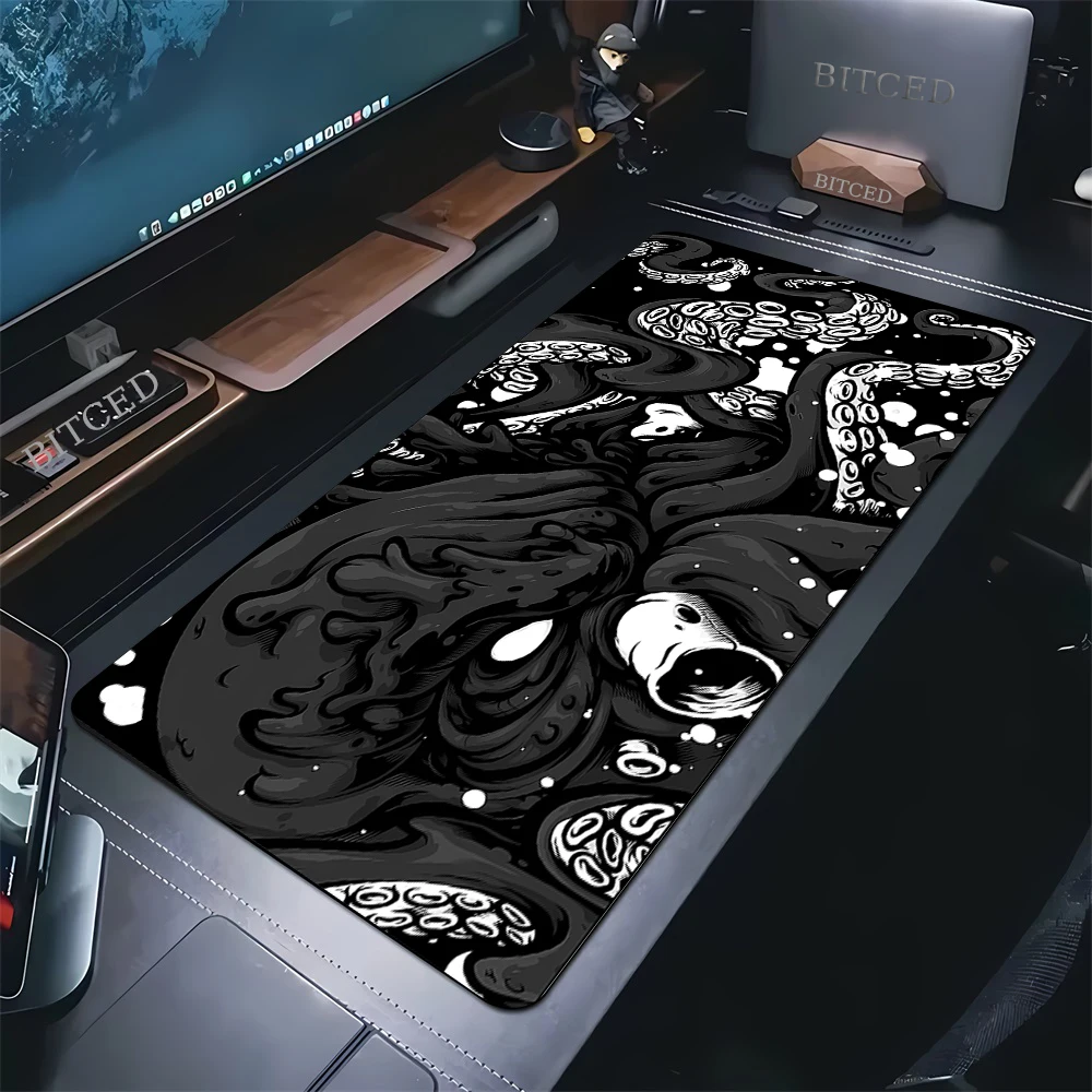 Large Mousepad Gamer Mousepads Keyboard Mat Xxl Desk Rug Octopus Monster Pc HD Desk Mats Company Oni Mouse Pad For Gift 90x40cm