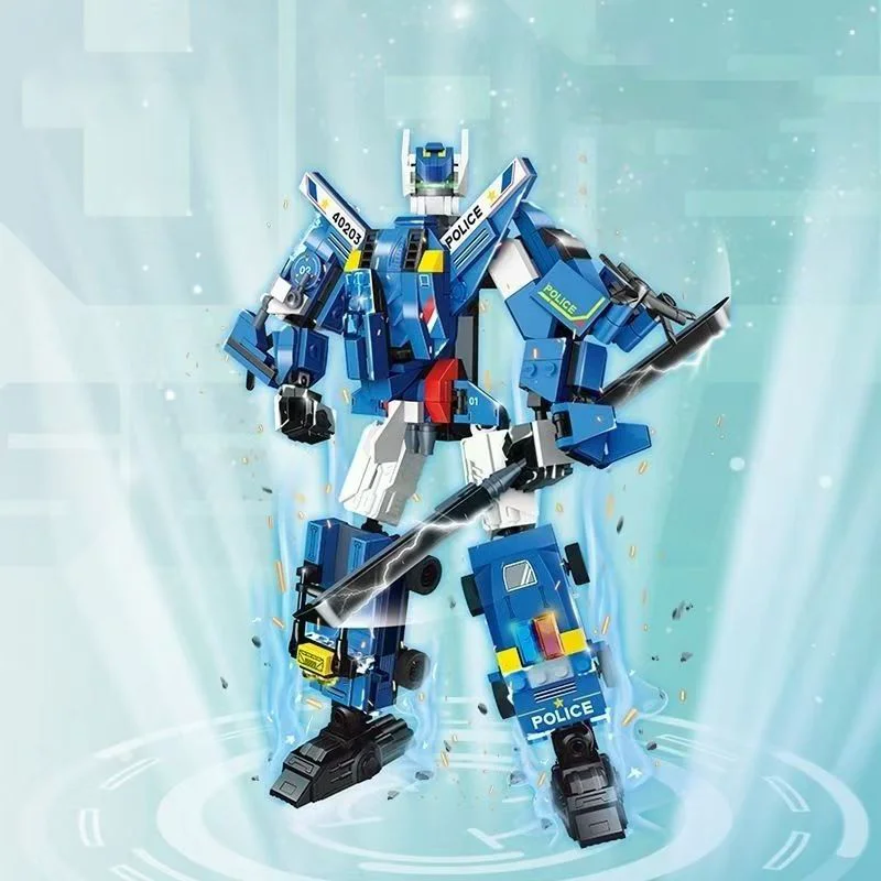 10 ''/26 センチメートル変換メカ組み立てビルディングブロック ABS ロボットモデルレンガ建設セット子供のおもちゃ男の子の誕生日プレゼント